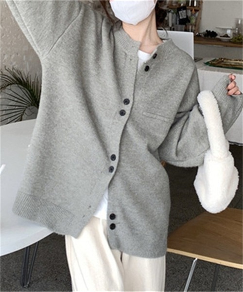 Ritzy(リッツィー)の「多ボタンデザイン ニットカーディガン(カーディガン/ボレロ・レディース・モカ/グレー/ネイビー/ホワイト・FREE)」の11枚目の写真