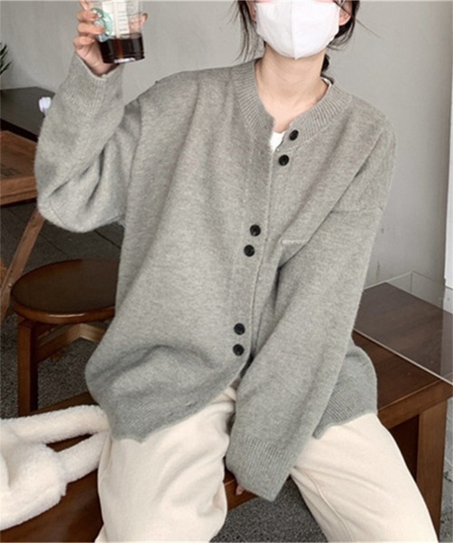 Ritzy(リッツィー)の「多ボタンデザイン ニットカーディガン(カーディガン/ボレロ・レディース・モカ/グレー/ネイビー/ホワイト・FREE)」の12枚目の写真