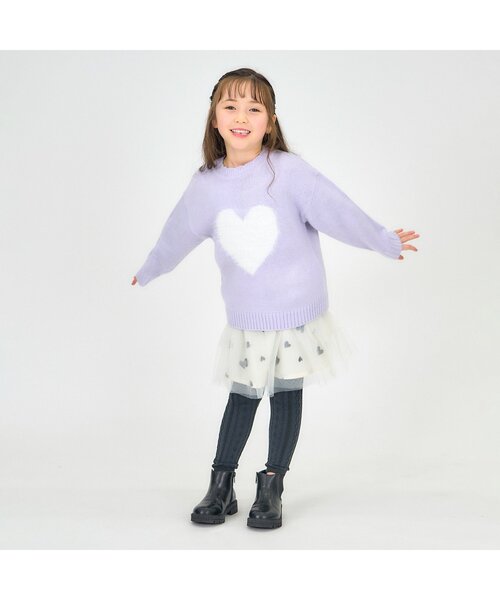 apres les cours（アプレレクール）の「【マシンウォッシャブル】3柄バラエティニット（ニット/セーター・キッズ・ラベンダー/ベージュ/チェック・140/120/90/100）」の4枚目の写真