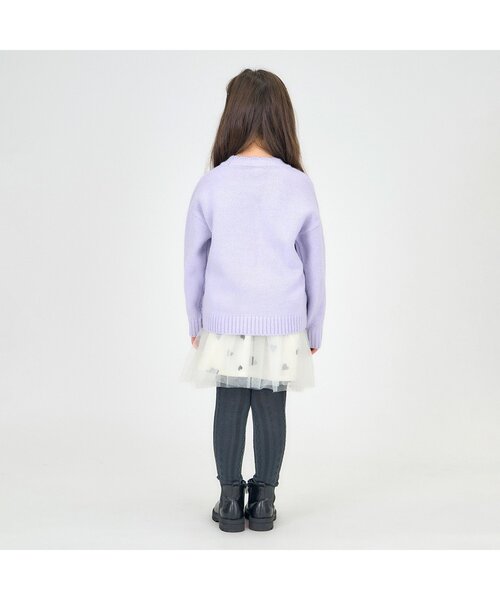 apres les cours（アプレレクール）の「【マシンウォッシャブル】3柄バラエティニット（ニット/セーター・キッズ・ラベンダー/ベージュ/チェック・140/120/90/100）」の5枚目の写真