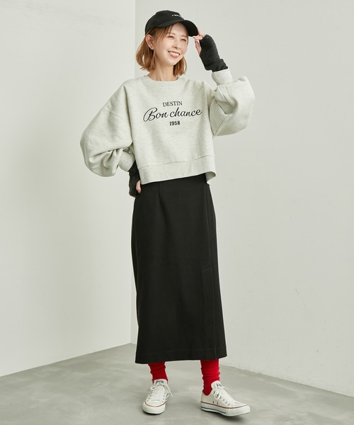 ROPE' PICNIC（ロペピクニック）の「スリットスカート（スカート・レディース・ベージュ/ブラック/チャコールグレー・36/38）」の4枚目の写真