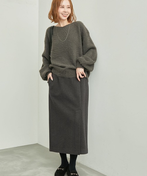 ROPE' PICNIC（ロペピクニック）の「スリットスカート（スカート・レディース・ベージュ/ブラック/チャコールグレー・36/38）」の9枚目の写真