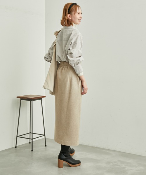 ROPE' PICNIC（ロペピクニック）の「スリットスカート（スカート・レディース・ベージュ/ブラック/チャコールグレー・36/38）」の14枚目の写真