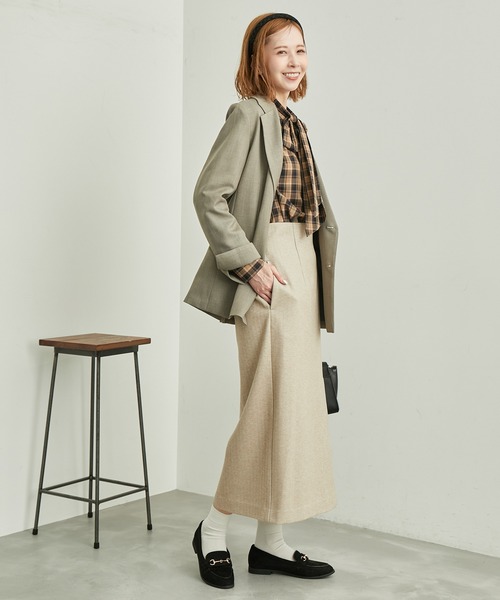 ROPE' PICNIC（ロペピクニック）の「スリットスカート（スカート・レディース・ベージュ/ブラック/チャコールグレー・36/38）」の16枚目の写真