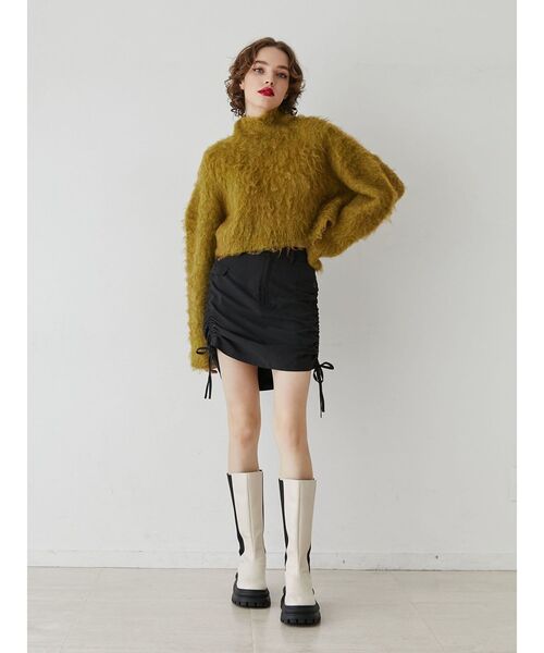 jouetie(ジュエティ)の「サイドギャザースカート(スカート・レディース・ブルー/ブラック/カーキ・MEDIUM)」の13枚目の写真