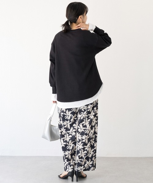 新品　ラビアンジェ黒のレースワイドパンツ パンツ | ラビアンジェ-⼤きいサイズのレディース服