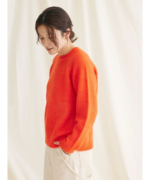 CRAFT STANDARD BOUTIQUE（クラフトスタンダードブティック）の「シンプルニットプルオーバー（ニット/セーター・レディース・アイボリー/ブルーグリーン/ベージュ/オレンジ/チャコールグレー・FREE）」の8枚目の写真