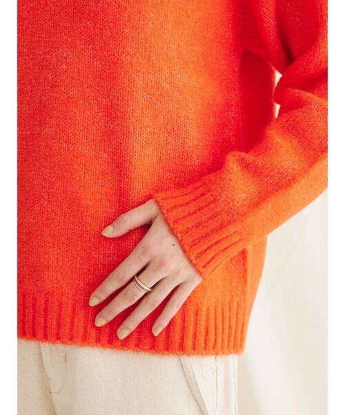 CRAFT STANDARD BOUTIQUE（クラフトスタンダードブティック）の「シンプルニットプルオーバー（ニット/セーター・レディース・アイボリー/ブルーグリーン/ベージュ/オレンジ/チャコールグレー・FREE）」の11枚目の写真