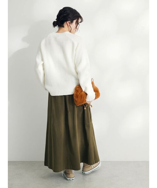 CRAFT STANDARD BOUTIQUE（クラフトスタンダードブティック）の「シンプルニットプルオーバー（ニット/セーター・レディース・アイボリー/ブルーグリーン/ベージュ/オレンジ/チャコールグレー・FREE）」の22枚目の写真