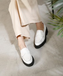 【本革/厚底/5.1cm】厚底ローファー