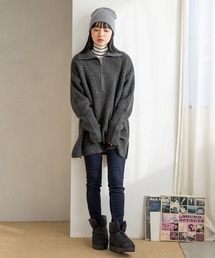 LOWRYS FARM | ハイジップニットプルオーバーＬＳ　 989917(ワンピース)