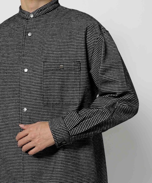 niko and … こなれバンドカラーシャツM ブラック 楽天市場】【SALE／20%OFF】モールクロスバンドカラーシャツ