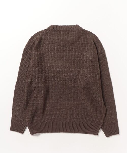 En serio TOKYO（エンソリオトーキョー）の「ツイード編み クルーネックニット（ニット/セーター・メンズ・ベージュ/ブルー/ブラック/グリーン/ブラウン・L/M）」の15枚目の写真