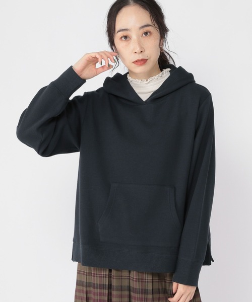 studio CLIP(スタディオクリップ)の「裏起毛フーディー(パーカー・レディース・ブラウン/ネイビー/ライトグレー/カーキ・FREE)」の4枚目の写真