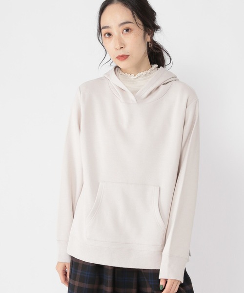studio CLIP(スタディオクリップ)の「裏起毛フーディー(パーカー・レディース・ブラウン/ネイビー/ライトグレー/カーキ・FREE)」の2枚目の写真