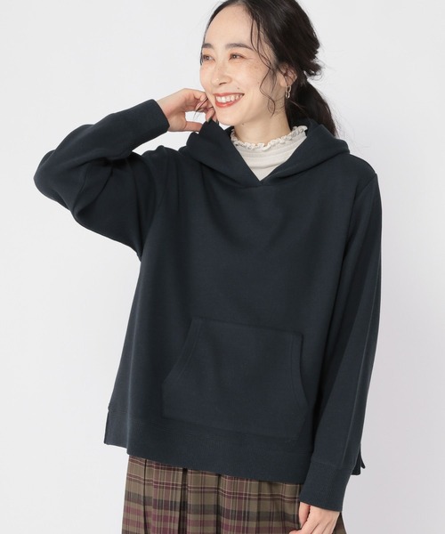 studio CLIP(スタディオクリップ)の「裏起毛フーディー(パーカー・レディース・ブラウン/ネイビー/ライトグレー/カーキ・FREE)」の5枚目の写真