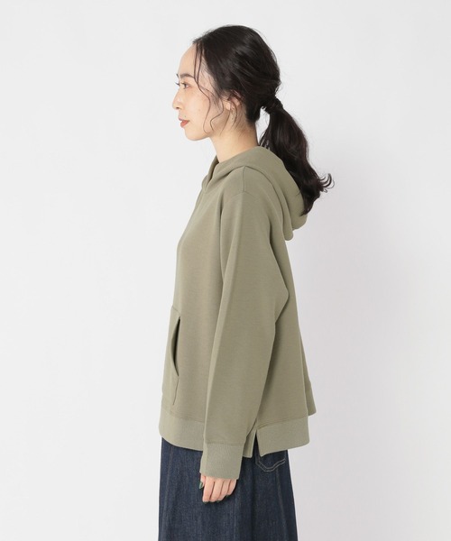 studio CLIP(スタディオクリップ)の「裏起毛フーディー(パーカー・レディース・ブラウン/ネイビー/ライトグレー/カーキ・FREE)」の7枚目の写真