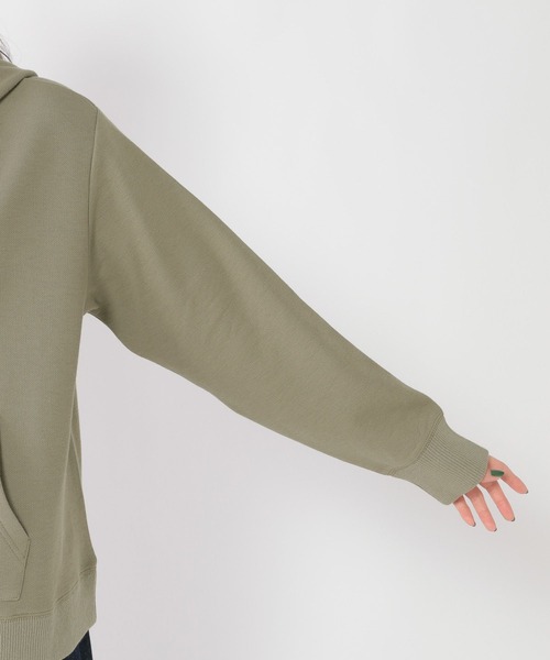 studio CLIP(スタディオクリップ)の「裏起毛フーディー(パーカー・レディース・ブラウン/ネイビー/ライトグレー/カーキ・FREE)」の10枚目の写真