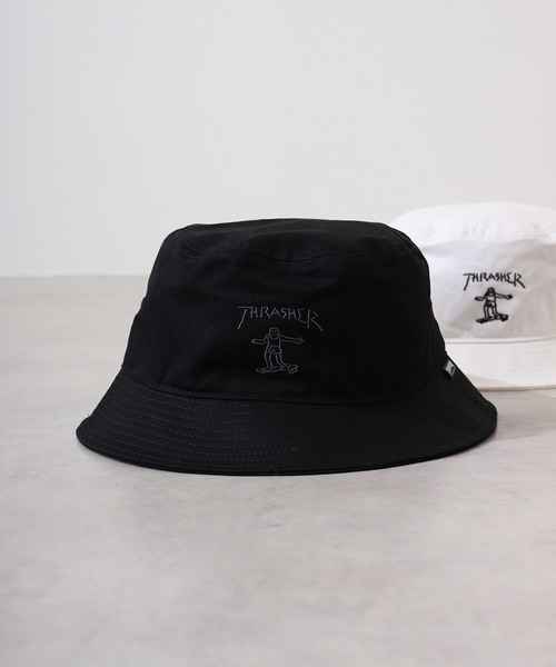 THRASHER(スラッシャー)の「THRASHER GONZ BUCKET HAT(ハット・メンズ・ホワイト/ブラック・FREE)」の1枚目の写真