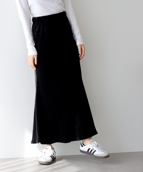 BLUEEAST（ブルーイースト）の「ベロアマーメイドスカート（スカート・レディース・グレー/ブラック/ブラウン・MEDIUM）」の6枚目の写真