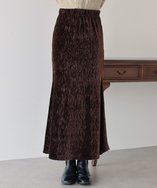 BLUEEAST（ブルーイースト）の「ベロアマーメイドスカート（スカート・レディース・グレー/ブラック/ブラウン・MEDIUM）」の20枚目の写真