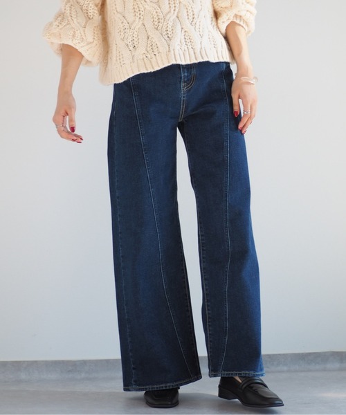 セポ Cepo【L】ストレート デニム パンツ ジーンズ ボトムス コットン 綿 セール】〈セットアップコーデ可能〉デニムレギュラーストレート