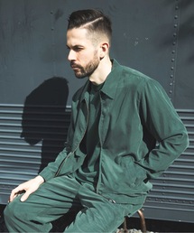T/R POWDER CLOTH / ZIP UP SHIRT JACKET / M241115