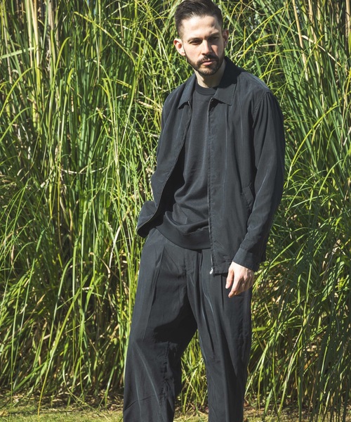 MR.OLIVE(ミスターオリーブ)の「T/R POWDER CLOTH / ZIP UP SHIRT JACKET / M241115(ブルゾン・メンズ・グリーン/ブラック・MEDIUM/SMALL/LARGE)」の3枚目の写真