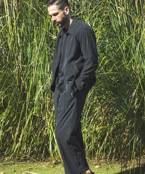 MR.OLIVE(ミスターオリーブ)の「T/R POWDER CLOTH / ZIP UP SHIRT JACKET / M241115(ブルゾン・メンズ・グリーン/ブラック・MEDIUM/SMALL/LARGE)」の4枚目の写真