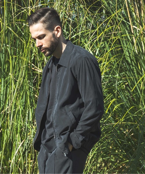 MR.OLIVE(ミスターオリーブ)の「T/R POWDER CLOTH / ZIP UP SHIRT JACKET / M241115(ブルゾン・メンズ・グリーン/ブラック・MEDIUM/SMALL/LARGE)」の5枚目の写真