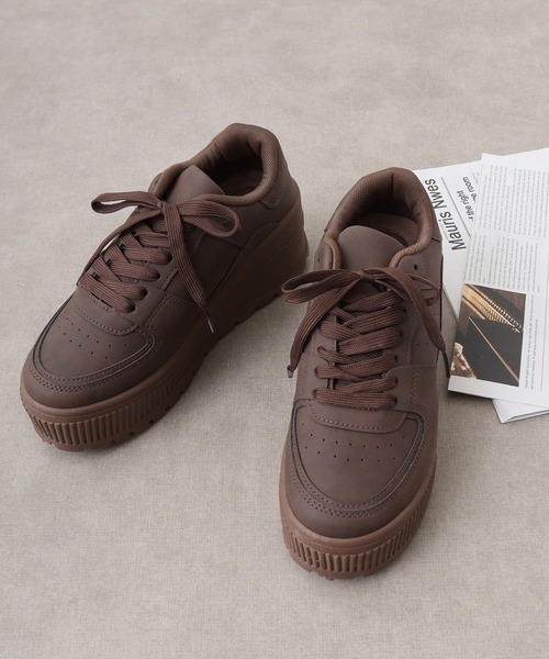 LOVEHUNTER（ラブハンター）の「LOVEHUNTER 厚底 ローカットスニーカー（スニーカー・レディース・ブラック/ホワイト×ホワイト/ブラック×ホワイト/ブラック×ブラック/ピンク/キャメル/シルバー/グレー/グレー×ホワイト/ブラウン系その他/カーキ/ホワイト×ブラック/ベージュ/グリーン系その他/レッド系その他/ダークブラウン/ブラック系その他/ブルー系その他/ゴールド系その他/ブルー系その他2/シルバー系その他/ブラウン/パープル系その他/シルバー×ブラック/ピンク系その他/イエロー系その他/オレンジ系その他・40/39/36/37/38/41/42/43/44/35）」の9枚目の写真