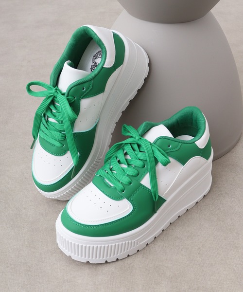 LOVEHUNTER（ラブハンター）の「LOVEHUNTER 厚底 ローカットスニーカー（スニーカー・レディース・ブラック/ホワイト×ホワイト/ブラック×ホワイト/ブラック×ブラック/ピンク/キャメル/シルバー/グレー/グレー×ホワイト/ブラウン系その他/カーキ/ホワイト×ブラック/ベージュ/グリーン系その他/レッド系その他/ダークブラウン/ブラック系その他/ブルー系その他/ゴールド系その他/ブルー系その他2/シルバー系その他/ブラウン/パープル系その他/シルバー×ブラック/ピンク系その他/イエロー系その他/オレンジ系その他・40/39/36/37/38/41/42/43/44/35）」の14枚目の写真