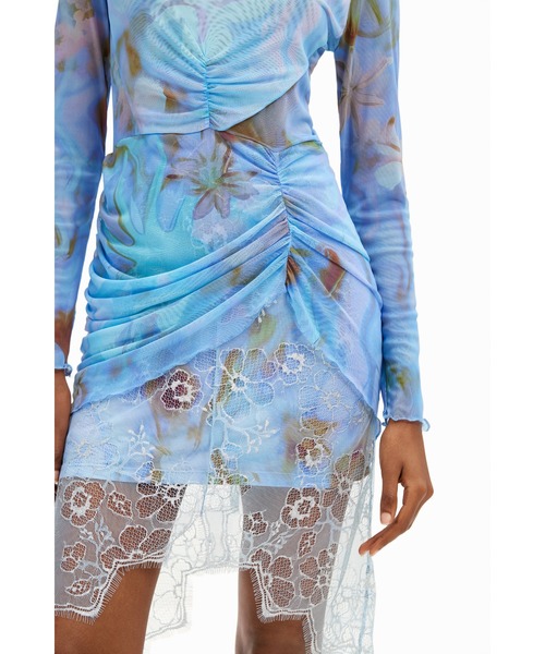 Desigual（デシグアル）の「【Desigual×Collina Strada】 オーシャンプリント ワンピース（ワンピース・レディース・ブルー・M/S/XL/L/XS）」の6枚目の写真