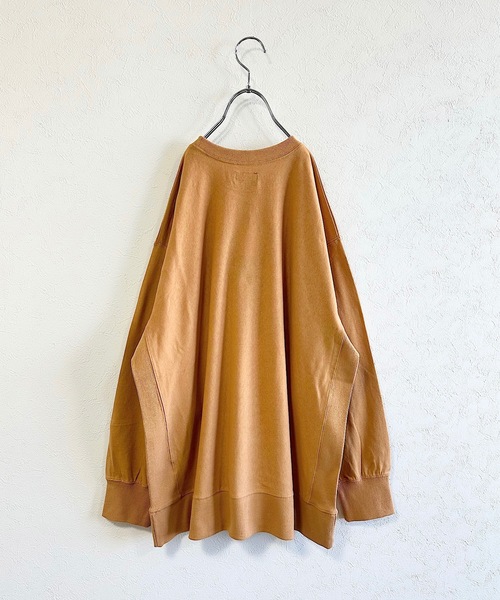 BIG FIELD（ビッグフィールド）の「ナガソデリブツキプリントロンT/おとな（Tシャツ/カットソー・レディース・チャコール/キャメル/オフホワイト/ライトブルー・170cm）」の8枚目の写真