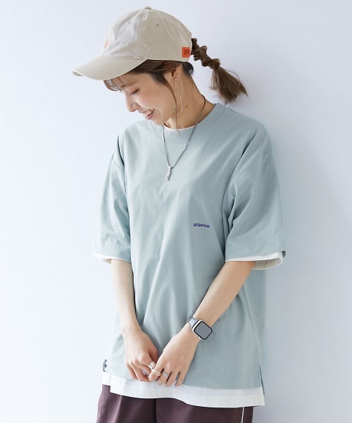 devirock(デビロック)の「防汚 大人 半袖Tシャツ(Tシャツ/カットソー・メンズ・グリーン系6/ライトグレー/グレイッシュブルー/ブルー系2/ブラック/ピンク系1/サックスブルー/パープル系1/ホワイト・LL/L/M/S)」の5枚目の写真