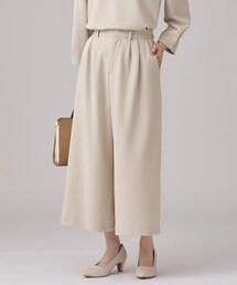 SHOO・LA・RUE | 【通勤/デイリー/セットアップ可】マルチに使える カットジョーゼット ワイドパンツ(その他パンツ)