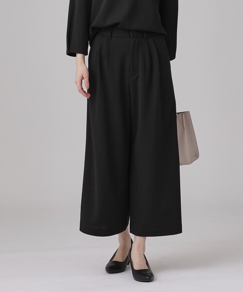 SHOO・LA・RUE（シューラルー）の「【通勤/デイリー/セットアップ可】マルチに使える カットジョーゼット ワイドパンツ（その他パンツ・レディース・ベージュ系その他7/ブラック系3・02/03/04）」の8枚目の写真