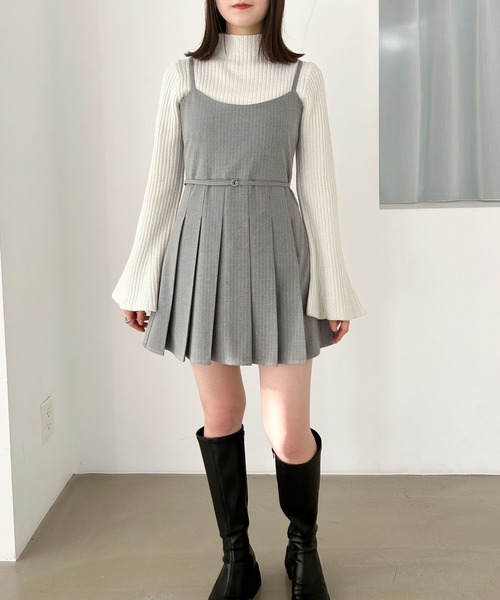 Heather(ヘザー)の「ラメフレアピタリブニット 102188(ニット/セーター・レディース・ピンク/オフホワイト/ライトグレー・FREE)」の7枚目の写真