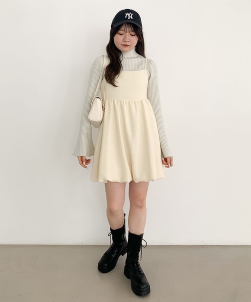 Heather(ヘザー)の「ラメフレアピタリブニット 102188(ニット/セーター・レディース・ピンク/オフホワイト/ライトグレー・FREE)」の15枚目の写真