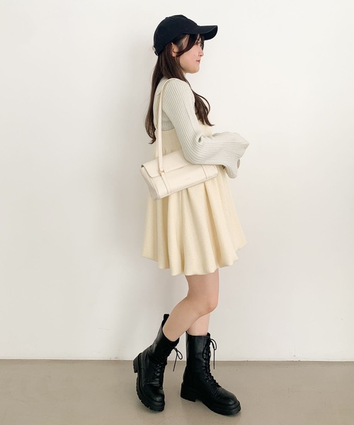 Heather(ヘザー)の「ラメフレアピタリブニット 102188(ニット/セーター・レディース・ピンク/オフホワイト/ライトグレー・FREE)」の17枚目の写真