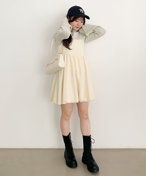 Heather(ヘザー)の「ラメフレアピタリブニット 102188(ニット/セーター・レディース・ピンク/オフホワイト/ライトグレー・FREE)」の20枚目の写真