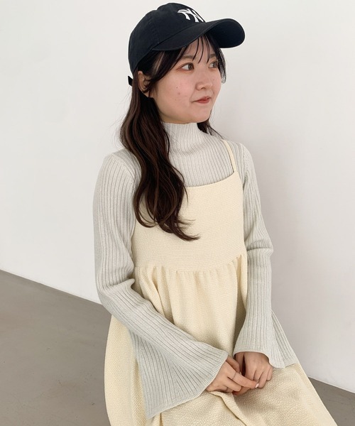 Heather(ヘザー)の「ラメフレアピタリブニット 102188(ニット/セーター・レディース・ピンク/オフホワイト/ライトグレー・FREE)」の22枚目の写真
