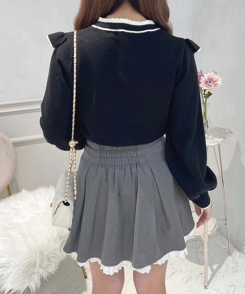 apres jour(アプレジュール)の「フロントリボン配色フリルニット【ZOZOTOWN限定アイテム】(ニット/セーター・レディース・ピンク/ブラック/アイボリー・X-LARGE/フリー)」の14枚目の写真