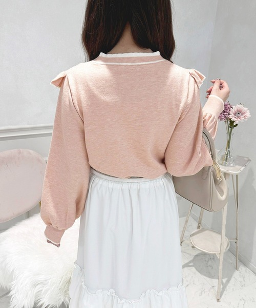 フロントリボン配色フリルニット【ZOZOTOWN限定アイテム】（ニット