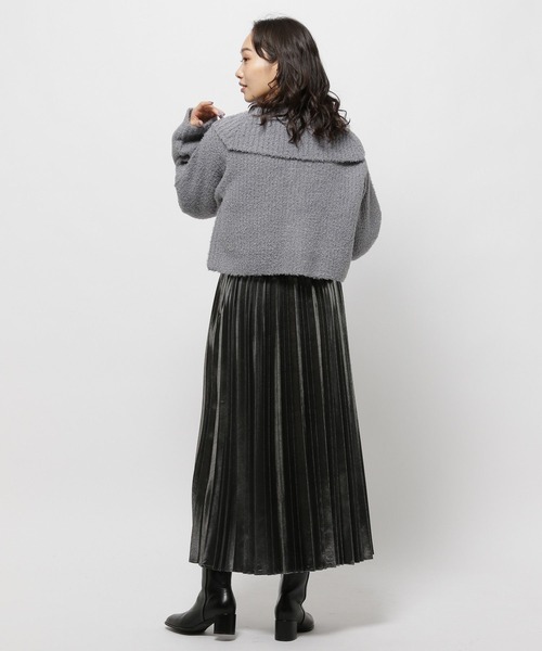 niko and...（ニコアンド）の「襟付きクロップドZIPカーディガン（カーディガン/ボレロ・レディース・レッド/グレー/アイボリー・FREE）」の10枚目の写真