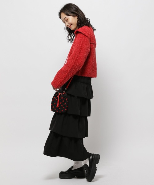 niko and...（ニコアンド）の「襟付きクロップドZIPカーディガン（カーディガン/ボレロ・レディース・レッド/グレー/アイボリー・FREE）」の14枚目の写真