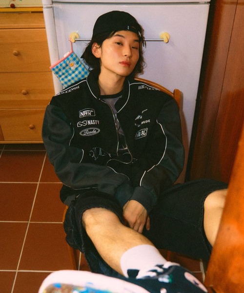 NASTY KICK（ナスティーキック）の「【UNISEX】NASTYKICK／レーシングジャケット 2997064（ブルゾン・レディース・ブラック/ピンク・LARGE/MEDIUM）」の12枚目の写真