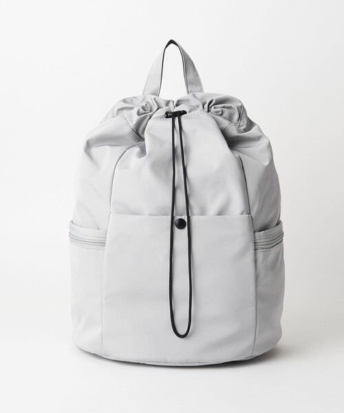 BEAUTY&YOUTH UNITED ARROWS（ビューティーアンドユースユナイテッドアローズ）の「3フロントポケット ナイロンドロストリュック（バックパック/リュック・レディース・ライトグレー/ブラック・FREE）」の9枚目の写真