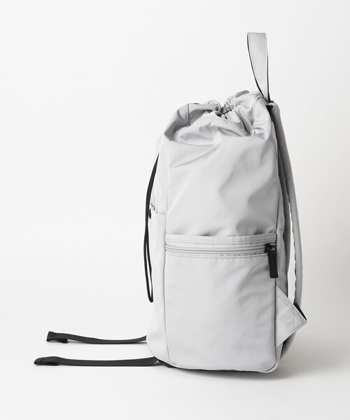 BEAUTY&YOUTH UNITED ARROWS（ビューティーアンドユースユナイテッドアローズ）の「3フロントポケット ナイロンドロストリュック（バックパック/リュック・レディース・ライトグレー/ブラック・FREE）」の10枚目の写真