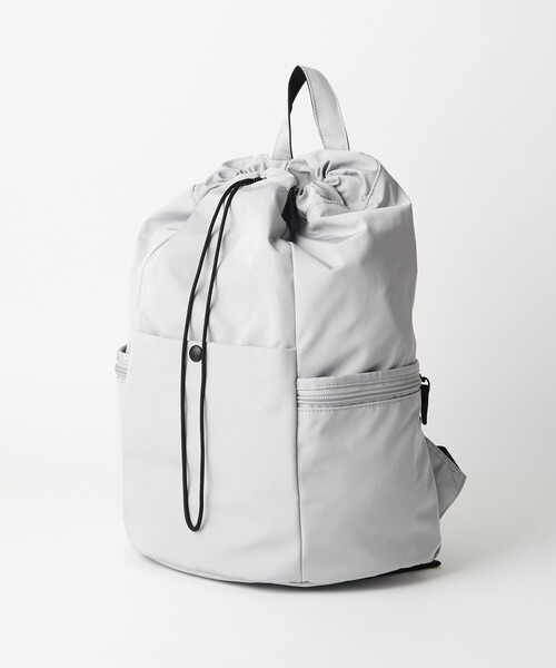 BEAUTY&YOUTH UNITED ARROWS（ビューティーアンドユースユナイテッドアローズ）の「3フロントポケット ナイロンドロストリュック（バックパック/リュック・レディース・ライトグレー/ブラック・FREE）」の12枚目の写真